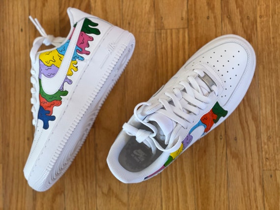Nike Air Force 1 Low 'Rainbow Drip' Custom - Exclusive Sneakers SA