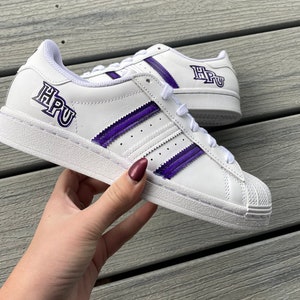 adidas purple stripe shoes