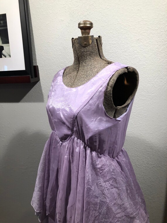 Purple, Petal-like, Vintage Party Gown