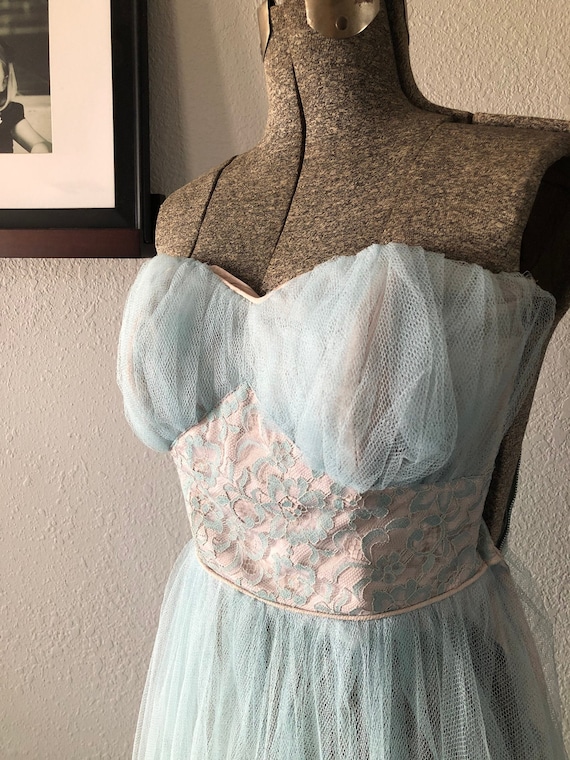 Beautiful Blue Vintage Party Gown