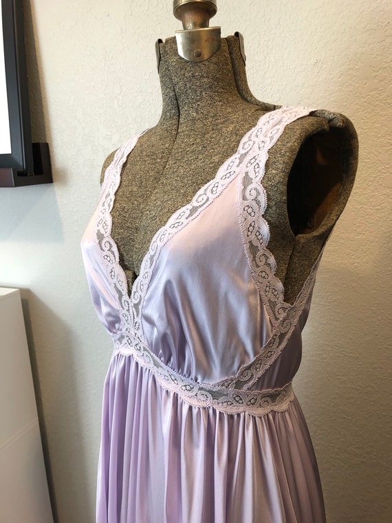 Vintage Lavender Lace Olga Nightgown