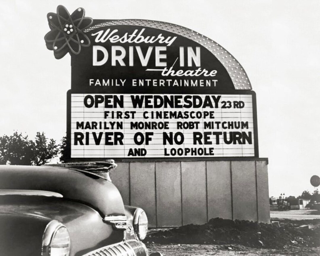 The Westbury Drive In Long Island NY 1954 Grand Opening Etsy
