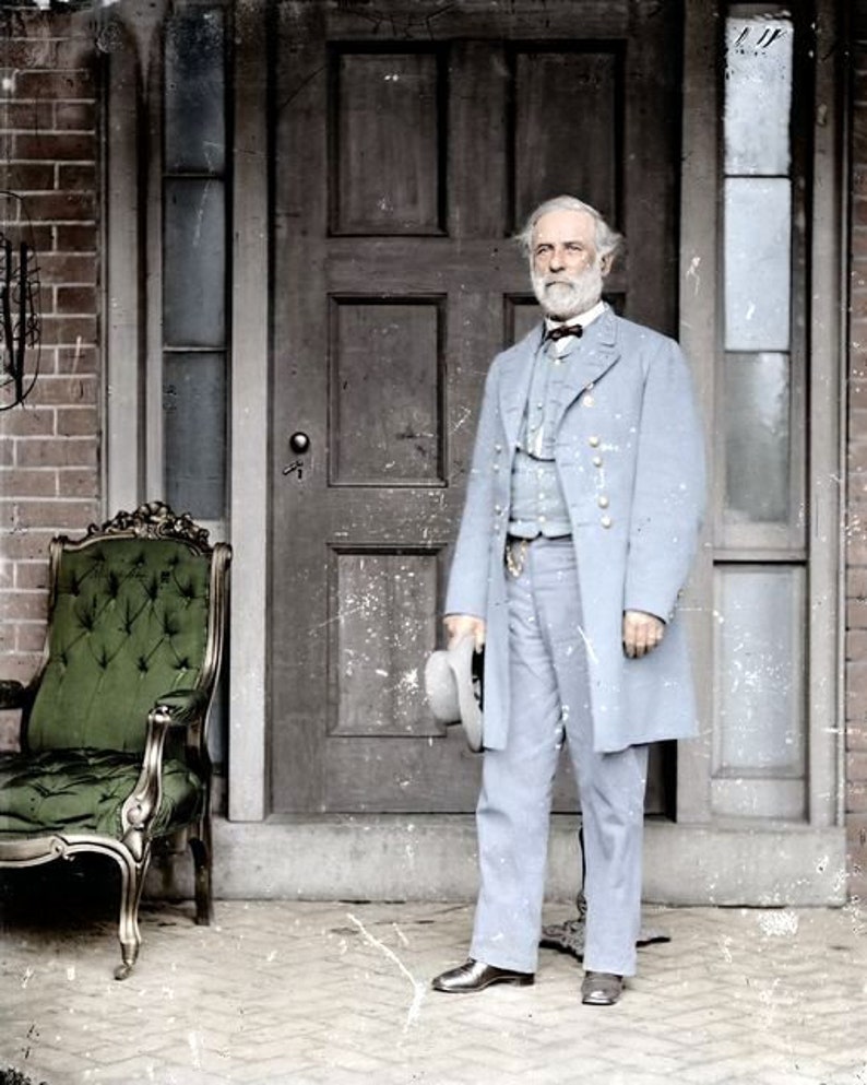 8x10 Colorized Photo of Robert E. Lee Etsy