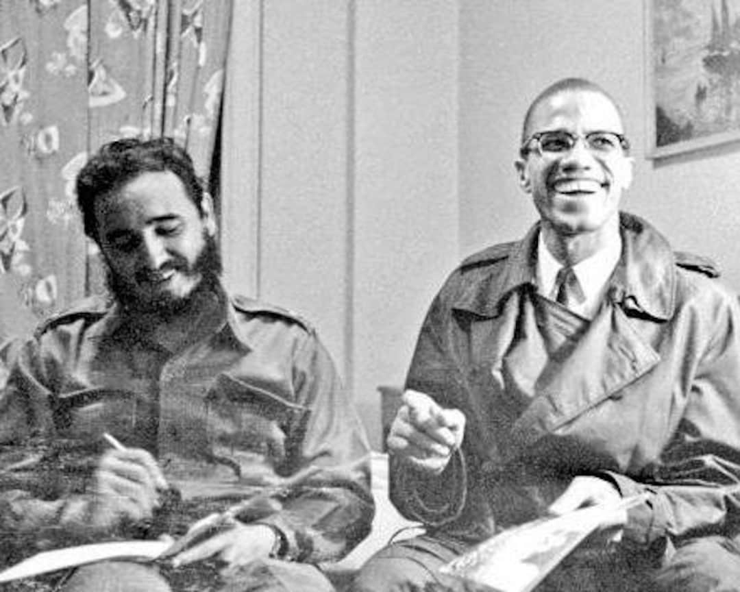 8x10 Photo Fidel Castro & Malcolm X the Gracious Hotel Etsy