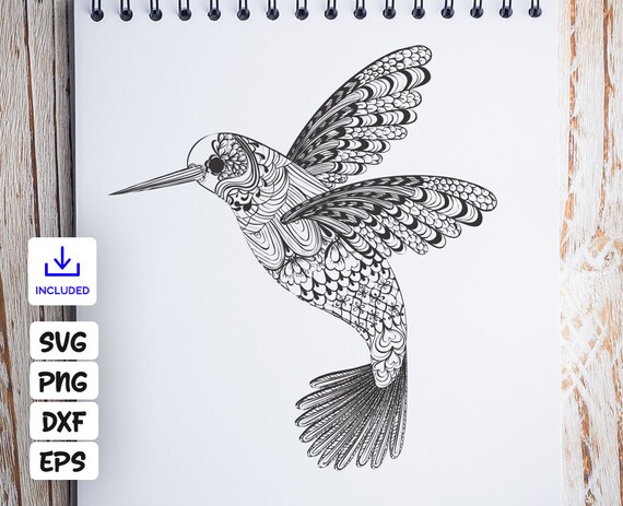 Download Hummingbird Zentangle Svg Hummingbird Mandala Svg Etsy PSD Mockup Templates