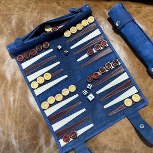 MELIA Outlet - Leather Backgammon – Rollable Backgammon | Handcrafted luxury game reduced - B-Stock or remaining stock