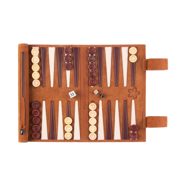 Best Friend Birthday Gift Groomsmen and Women Exclusive Present - Luxury Roll-up Backgammon