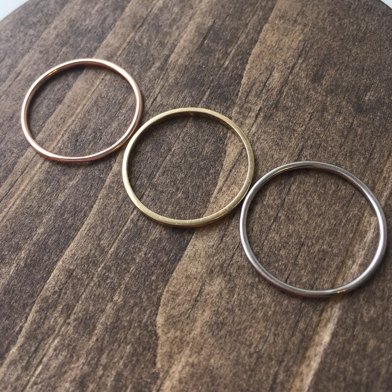 Thin Bands Thin Ring 14K Gold Thin Rings Stackable Rings Etsy