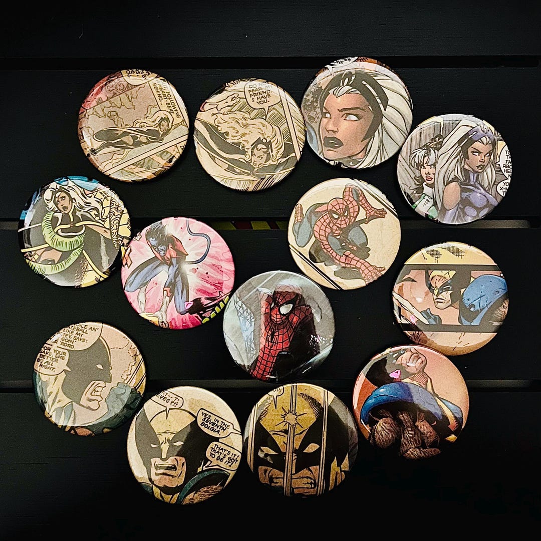 Axel Pressbutton Marvel and X-men Comic Buttons - Etsy