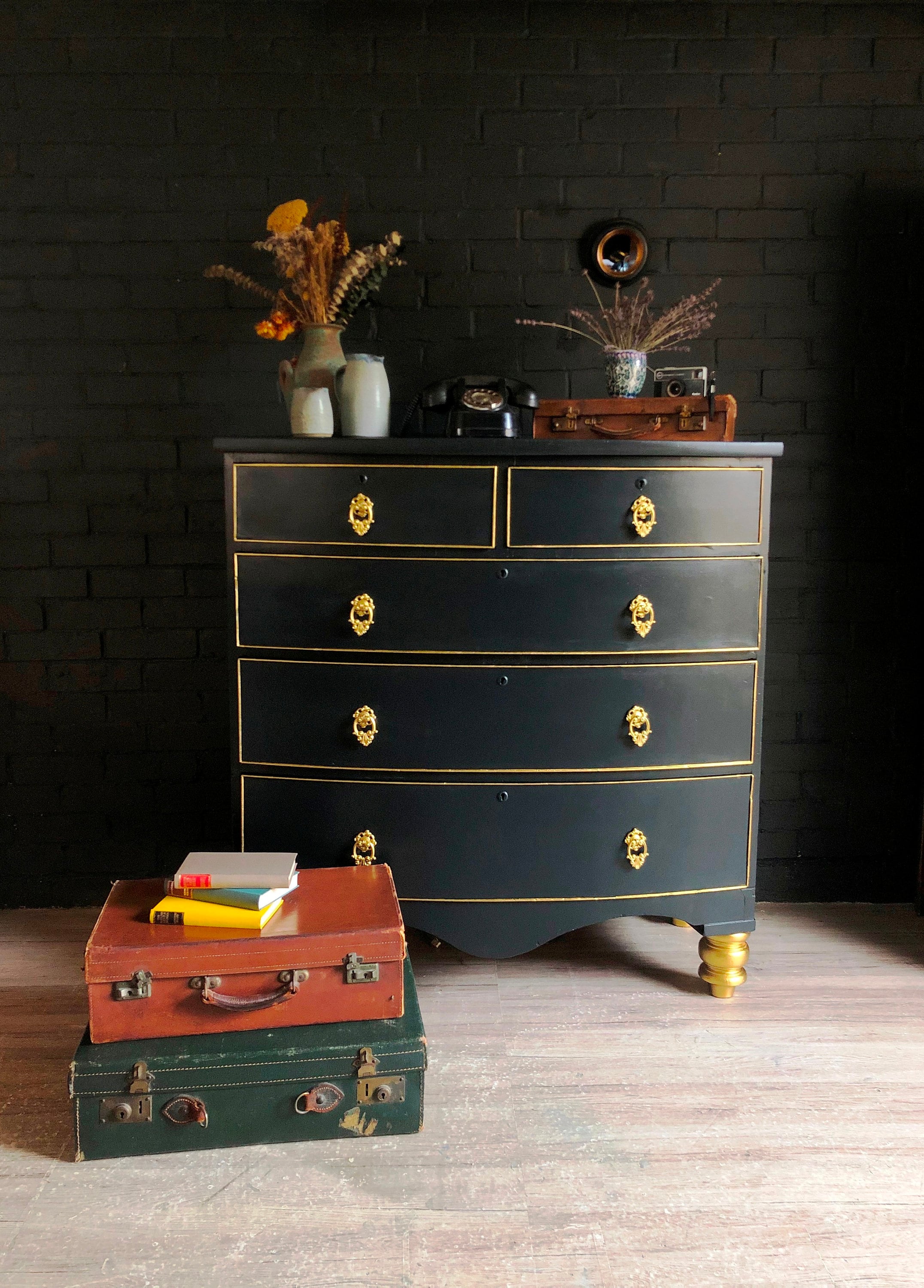 23+ Black Dresser With Gold Handles