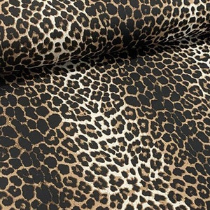 Leopard Upholstery Fabric Cheetah Animal Print Water Repellent Cotton Canvas Outdoor Home Decor Chair Sofa Furniture Fabric by the Yard