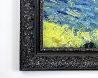 TV Frame for Samsung The Frame, Black Ornate Bezel Cover, 32-85 inch