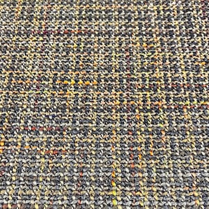 Tweed Upholstery Fabric Anthracite Textured Woven Home Decor Curtain Cushion Headboard Sofa Chair Furniture Material Fabric by the Yard