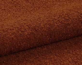 Rust Boucle Upholstery Fabric Textured Heavy Boucle Home Decor Headboard Curtain Ottoman Furniture Chair Sofa Upholstery Fabric by the Yard