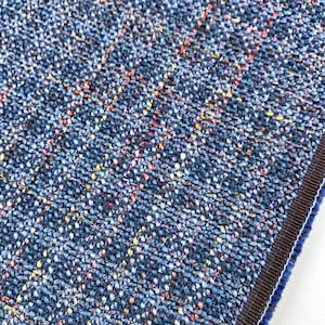 Blue Tweed Upholstery Fabric Textured Woven Multi Color Home Decor Material Curtain Headboard Furniture Chair Sofa Fabric by the Yard