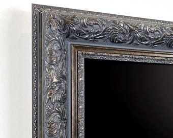 Black TV Frame for Samsung The Frame, Baroque Ornate Custom Bezel Cover, 32-85 inch
