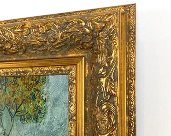 Gold TV Frame for Samsung The Frame, Gold Ornate Bezel Frame, Hisense Canvas TCL TV Cover for 32, 43, 50, 55, 65, 75, 85 inch
