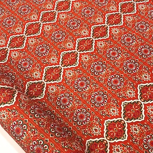 Tessuto da tappezzeria modello Kilim Marocchino arancione Boho Boho Tappeto Stampa Decorazioni per la casa Arredamento per tende Ottomana Sedia Divano Tessuto tagliato a misura