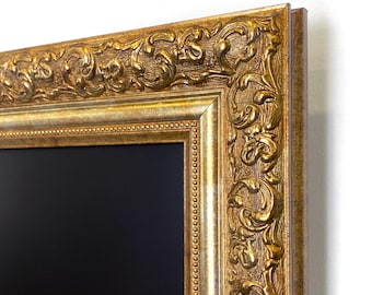 Gold TV Frame for Samsung The Frame, Embossed Ornate Bezel Frame, TCL Hisense Canvas TV Television Cover, 32, 43, 50, 55, 65, 75, 85 inch