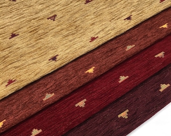 Kilim Upholstery Fabrics by the Yard, Turkish Boho Bohemian Woven Chenille Velvet Ottoman Tapestry Sofa Couch Chair Furniture Rug Fabric