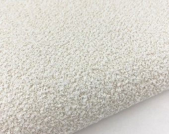 White Boucle Upholstery Fabric Textured Boucl Home Textile Curtain Rug Furniture Ottoman Chair Couch Sofa Upholstery Fabric by the Yard