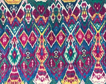Pillow Boho Canvas Fabric Cushion Ethnic Traditional Fabric Ikat Upholstery Fabric Colorful Home Decor Fabric Bag Fabric by Yard Sofa