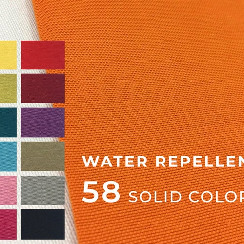 Beige Solid Water Repellent Outdoor Fabric. Cotton Duck Canvas Etsy