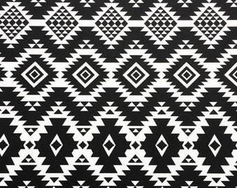 Southwestern Aztec Navajo Fabric by the Yard Black and White - Etsy