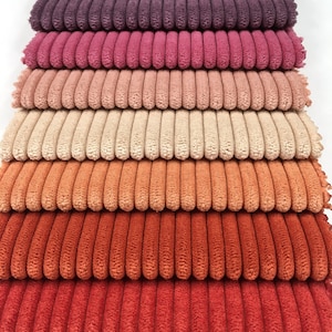 Corduroy Velvet Upholstery Fabrics Wide Wale Velvet Material 41 Colors Boho Bohemian Chair Sofa Couch Furniture Fabric by the Yard
