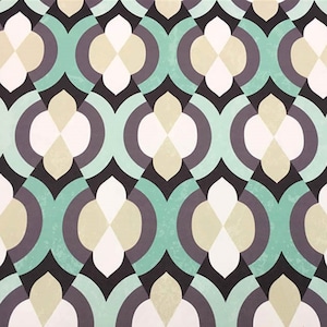 Tessuto da tappezzeria marocchino tagliato a misura, menta beige marrone quadrifoglio traliccio stampa orientale retrò Home Decor sedia divano mobili tessuto