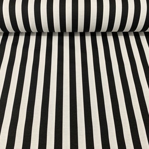 Black and White Stripe Canvas Fabric Water Repellent Cotton Outdoor Home Textile Curtain Furniture Chair Sofa Upholstery Fabric by the Yard