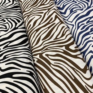 Zebra Canvas Fabrics Animal Print Water Resistant Cotton Outdoor Home Decor Curtain Furniture Chair Sofa Upholstery Fabric by the Yard