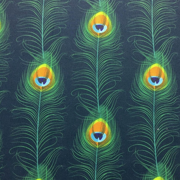 Peacock Bekledingsstof op maat gesneden, Groene Exotische Vogel Pauwenveer Print Tas Home Decor Tapijt Meubilair Sofa Stoel Bankstof