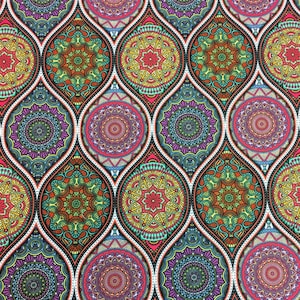 Tessuto da tappezzeria marocchino tagliato su misura, piastrelle a traliccio colorate con stampa mandala, decorazioni per la casa retrò orientali, sedia, cuscino per divano, tessuto per mobili