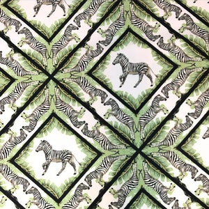 Zebra Print Fabric by the Yard, Geometric Tropical Zebra Animal Print Fabric, Home Decor Drapery Tapestry Chair Sofa Couch Upholstery Fabric