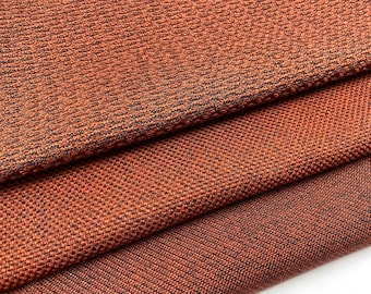 Rust Textured Upholstery Fabrics Copper Woven Sofa Chair Material Home Decor Headboard Ottoman Furniture Fabric by the Yard