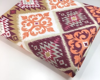 Pillow Boho Canvas Fabric Cushion Ethnic Traditional Fabric Ikat Upholstery Fabric Colorful Home Decor Fabric Bag Fabric by Yard Sofa