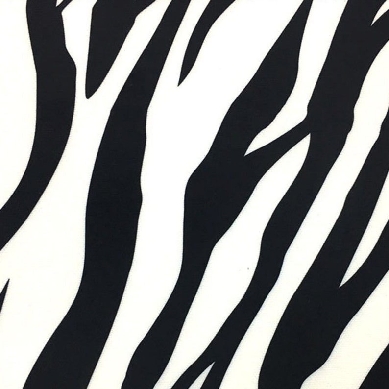Zebra Print Upholstery Fabric Black and White Animal Print Etsy