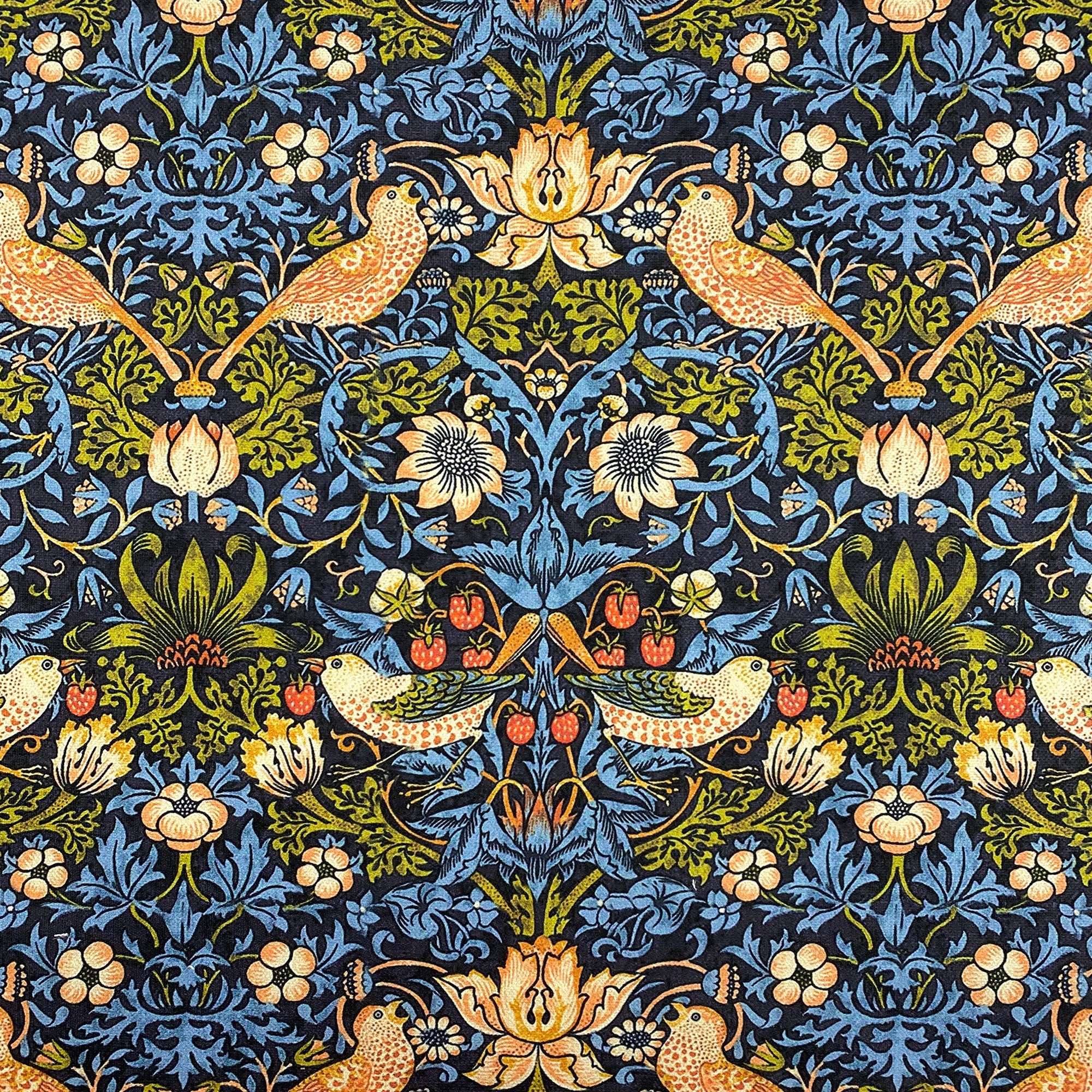 Strawberry Thief Upholstery Fabric William Morris Floral Flowers Birds Art Print Home Decor Tapestry Chair Sofa Furniture Fabric by the Yard Etsy Canada