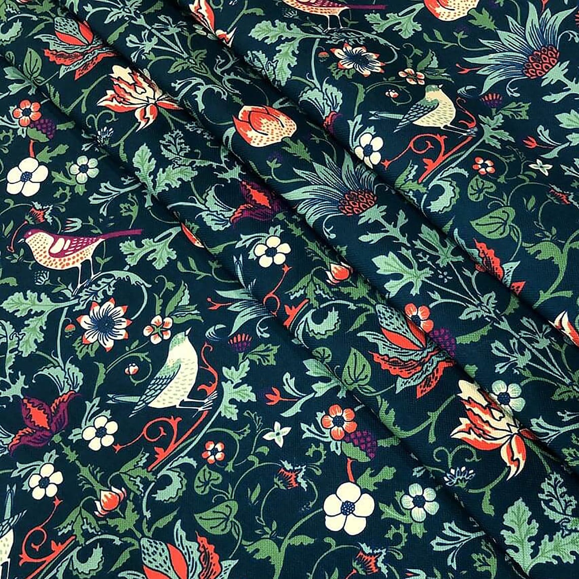 Bird Garden Upholstery Fabric by the Yard William Morris Etsy