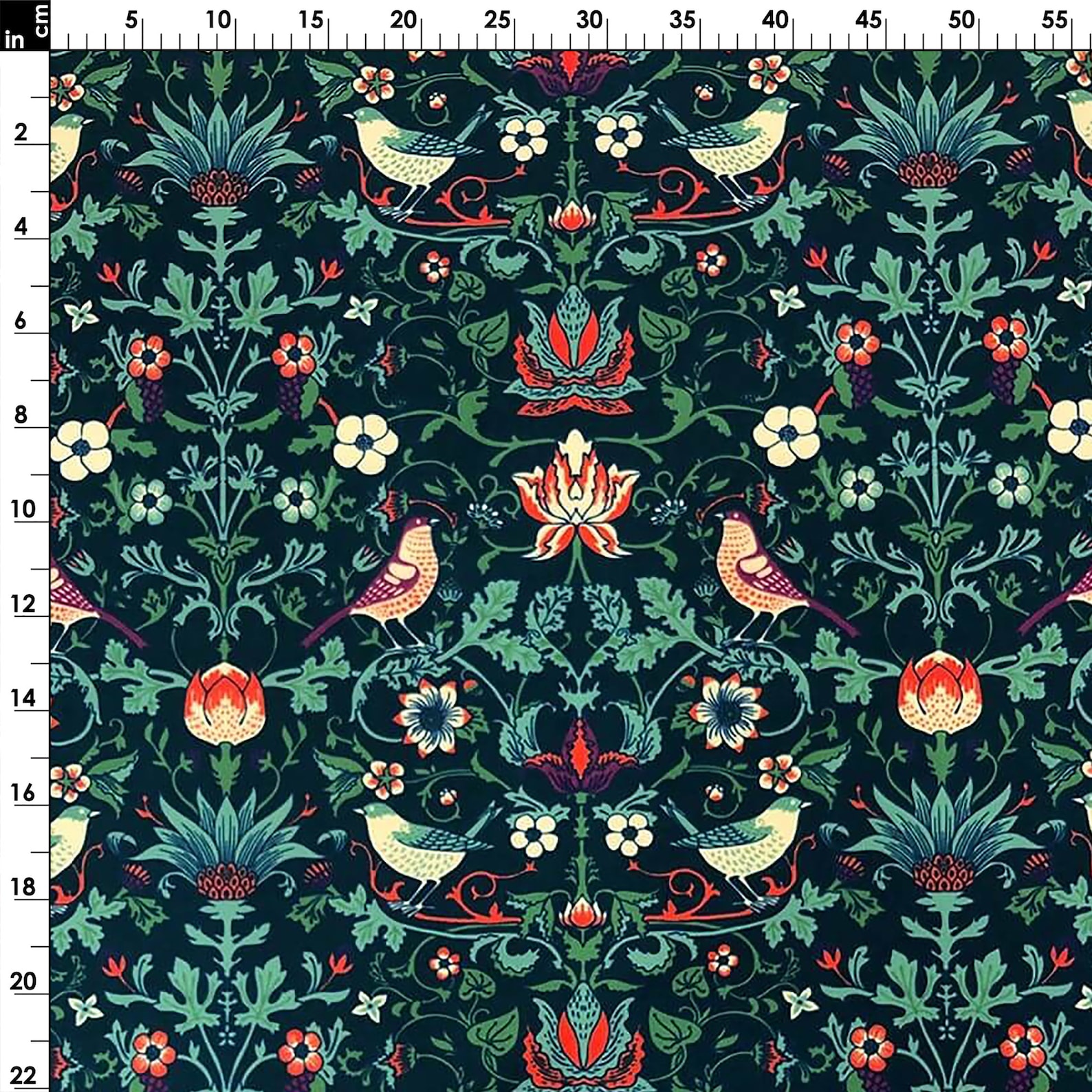 Bird Garden Upholstery Fabric by the Yard William Morris Etsy