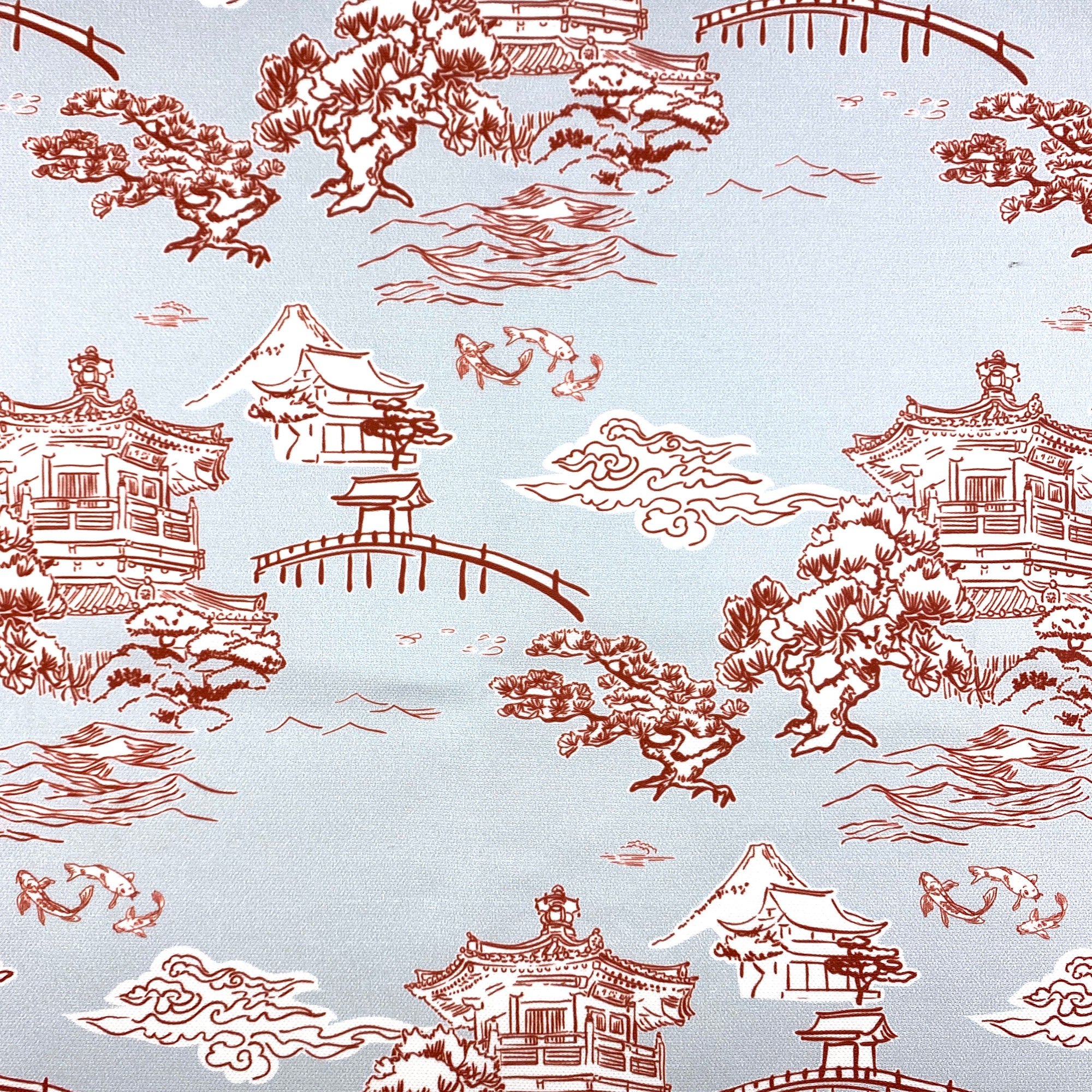 Asian Chinoiserie Upholstery Fabric Oriental Toile De Jouy Asian Chinoiserie Upholstery Fabric Oriental Toile De Jouy
