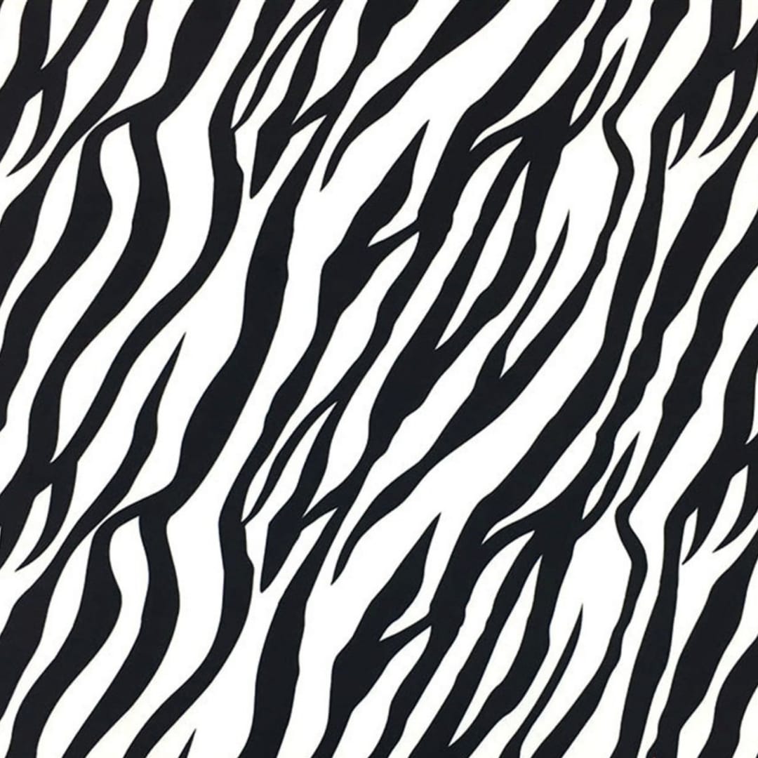 Zebra Print Upholstery Fabric Black and White Animal Print Home Decor