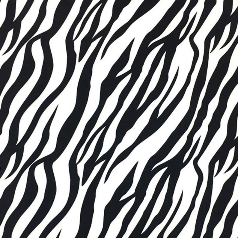 Zebra Print Upholstery Fabric Black and White Animal Print Etsy