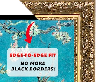Gold TV Frame for Samsung The Frame, Baroque Ornate Customizable Bezel Cover, TCL Hisense Canvas TV Frame, 32, 43, 50, 55, 65, 75, 85 inch