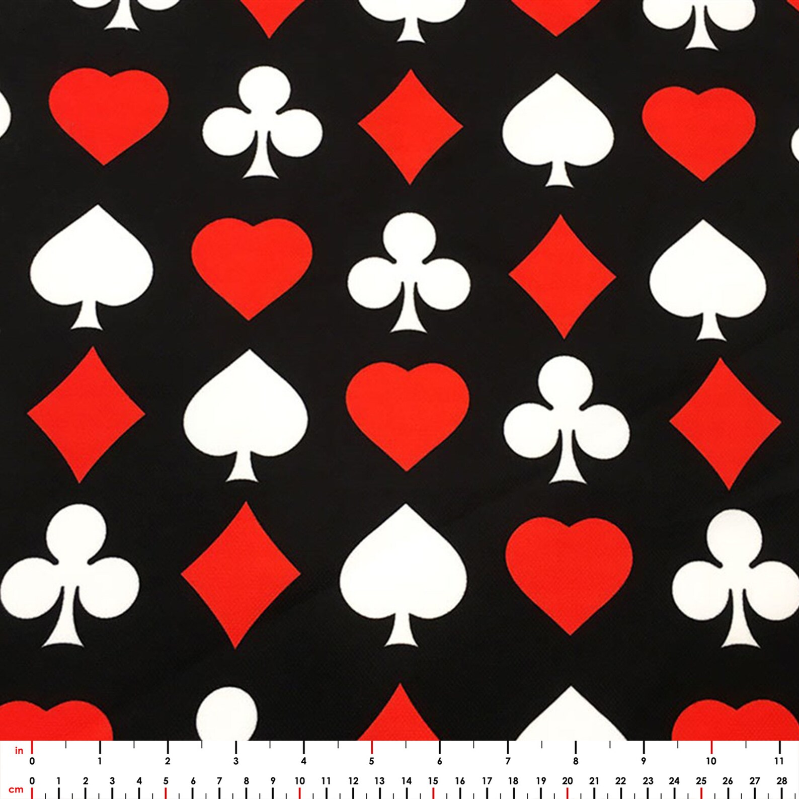 Playing Cards Fabric by the Yard Black Poker Gambling Game Etsy