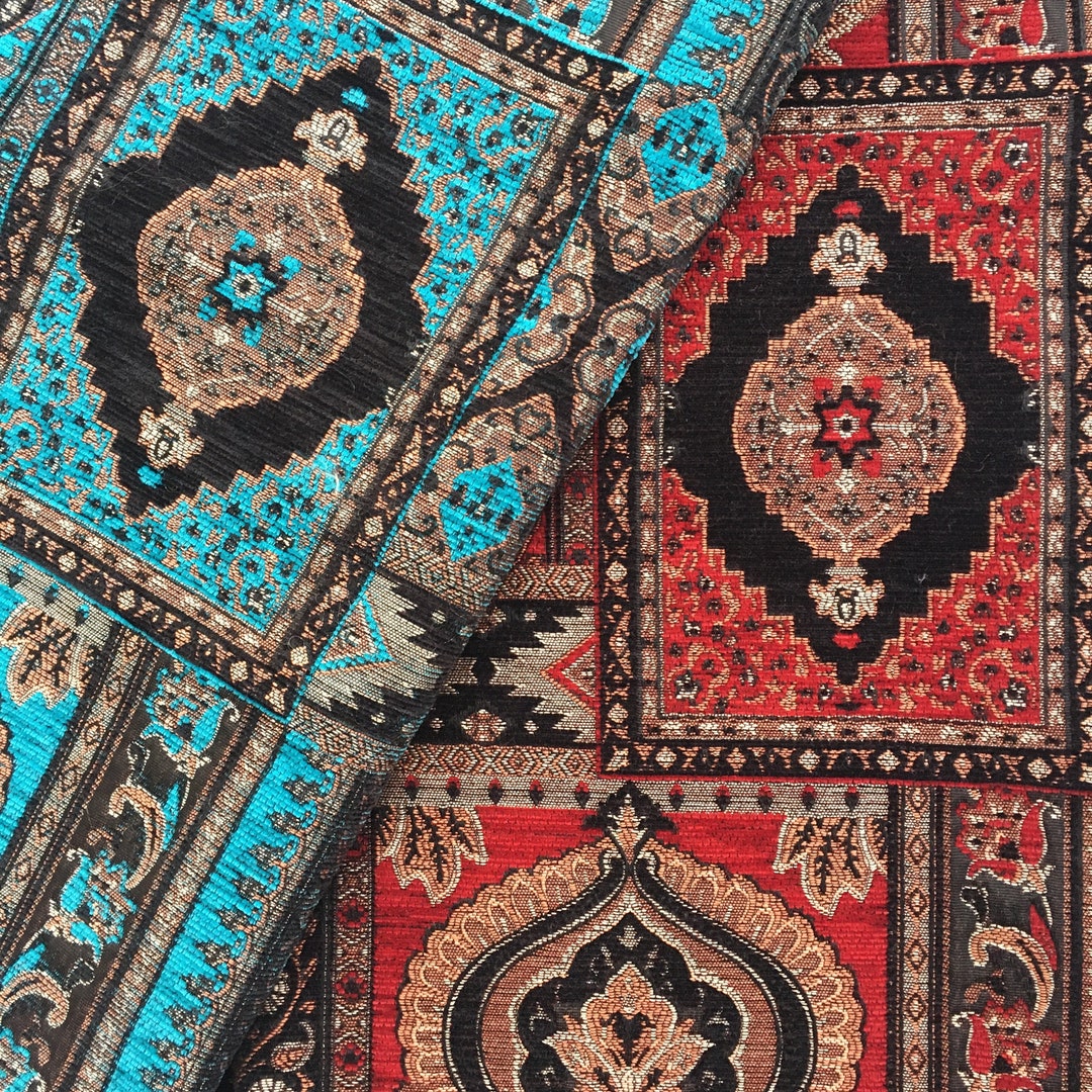 Upholstery Kilim Fabric by the Yard Turkish Boho Bohemian Etsy