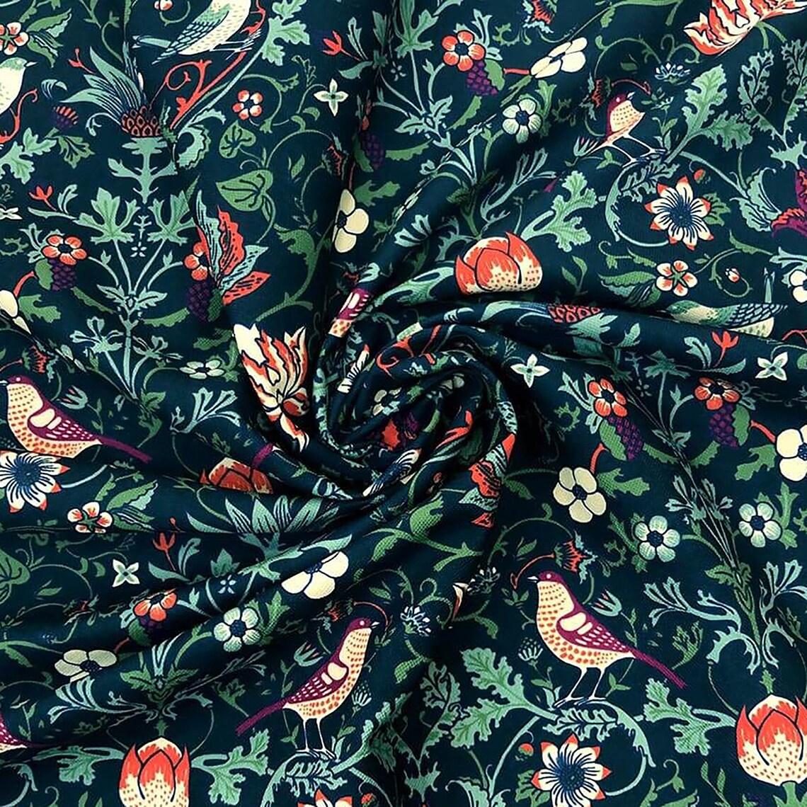 Bird Garden Upholstery Fabric by the Yard William Morris Etsy