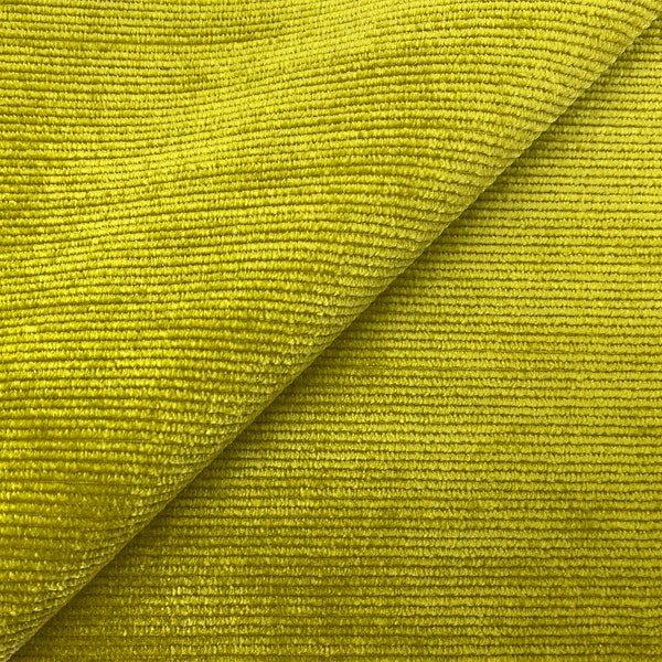 Lime Green Corduroy Upholstery Fabric 16 Wale Pinwale Needlecord Striped Velvet Home Decor Curtain Furniture Chair Sofa Fabric by the Yard