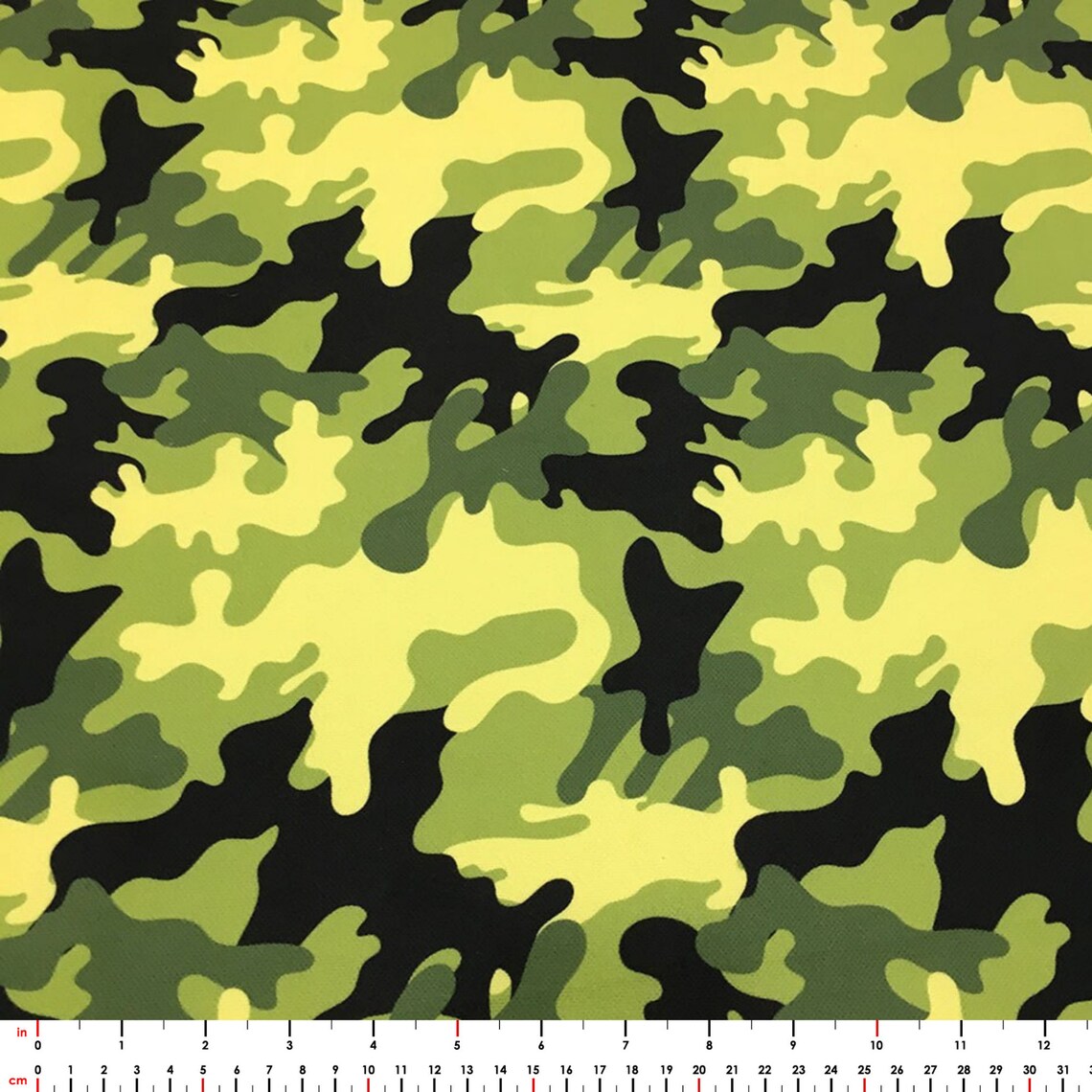 Green Camo Fabric by the Yard Modern Army Camouflage Print Etsy